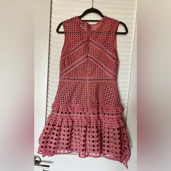 Pink Sleeveless Eyelet Dress - Picture 6 of 6